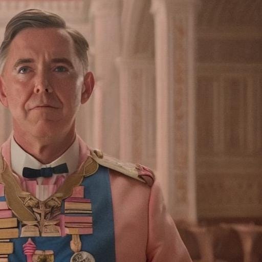 AI-generated self-portrait in Grand Budapest Hotel style