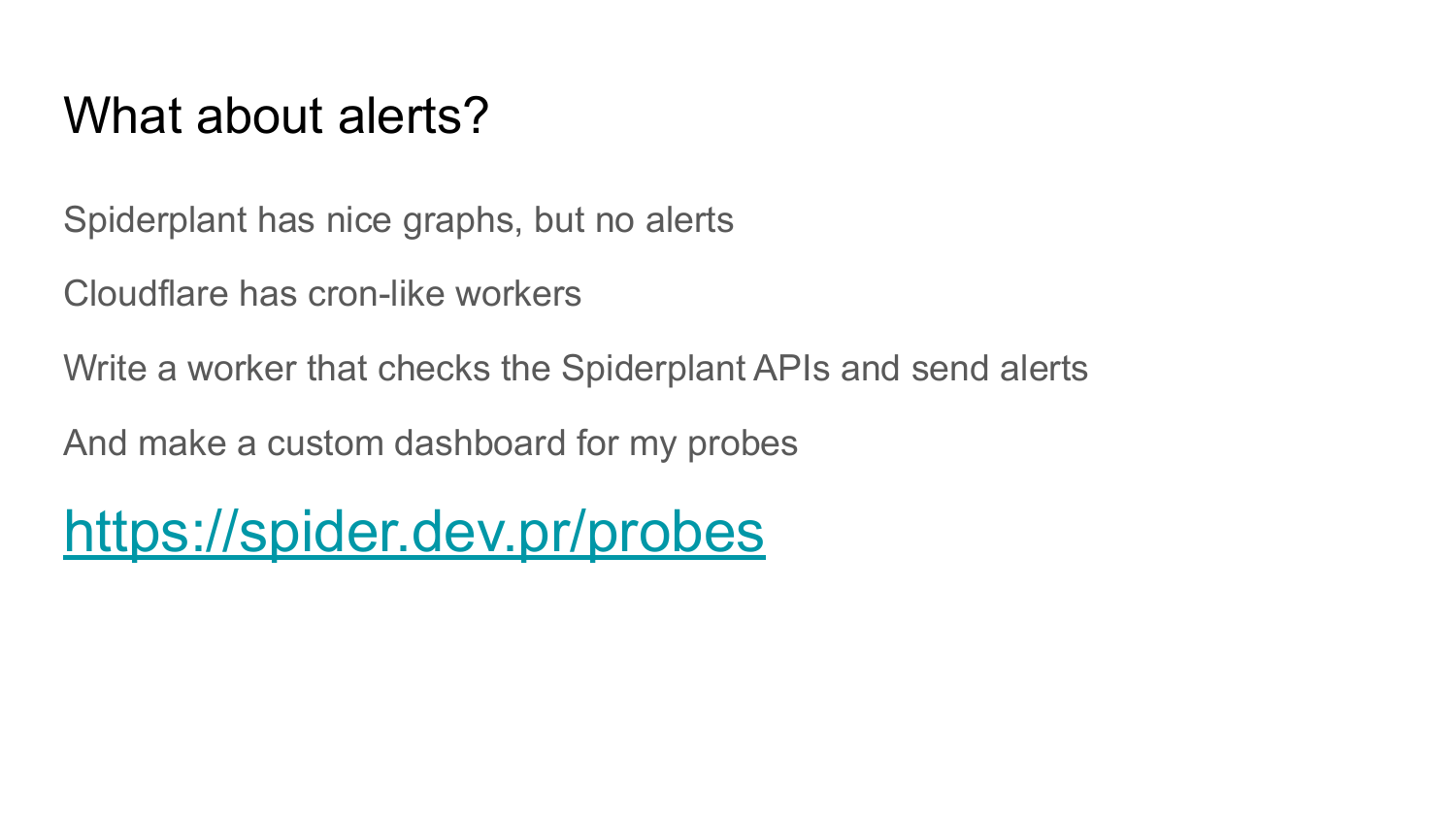 Flow of the Cloudflare worker that checks probe readings